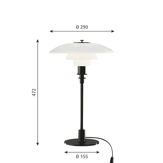 Louis Poulsen PH 3/2 テーブル (ブラック・メタライズド)【お取り寄せ商品】