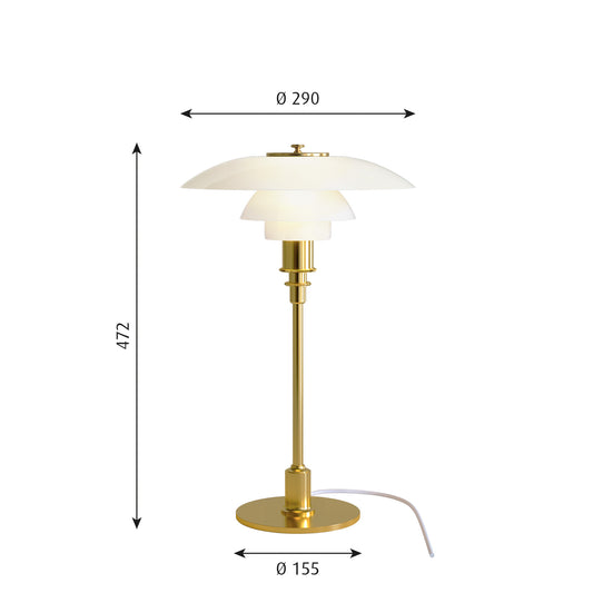 Louis Poulsen PH 3/2 テーブル (真鍮メタライズド)【お取り寄せ商品】