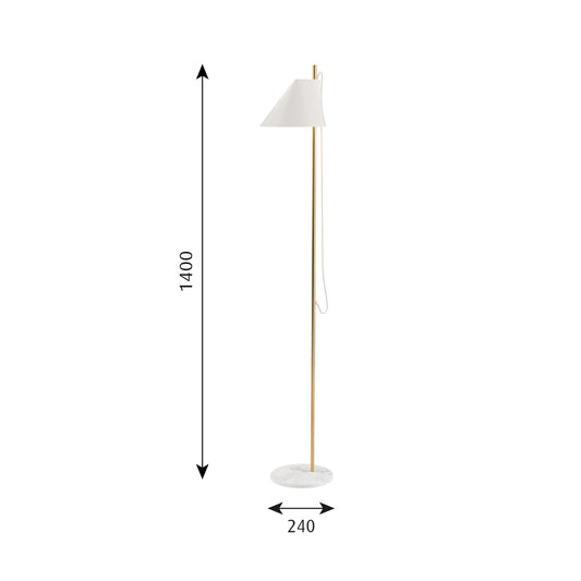 Louis Poulsen Yuh フロア (真鍮 ホワイト)【お取り寄せ商品】