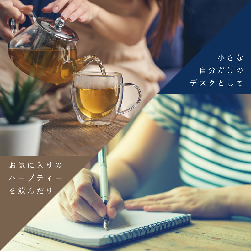 mmisオリジナル コの字型 サイドテーブル チャコールブラウンマット