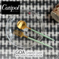 Cutipol クチポール GOA ゴア セラドン ゴールド デザートフォーク CT-CGO-GB-07／デザートスプーン CT-CGO-GB-08