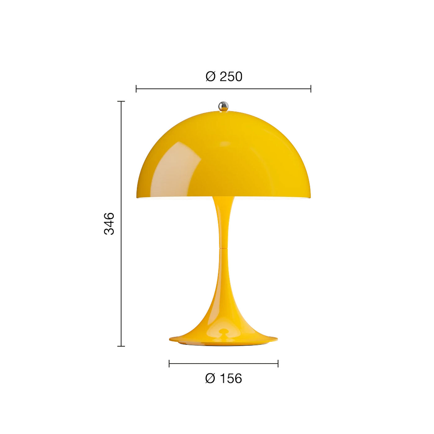 Louis Poulsen パンテラ250ポータブル (オペーク・イエロー) シェード 光不透過 充電式【お取り寄せ商品】