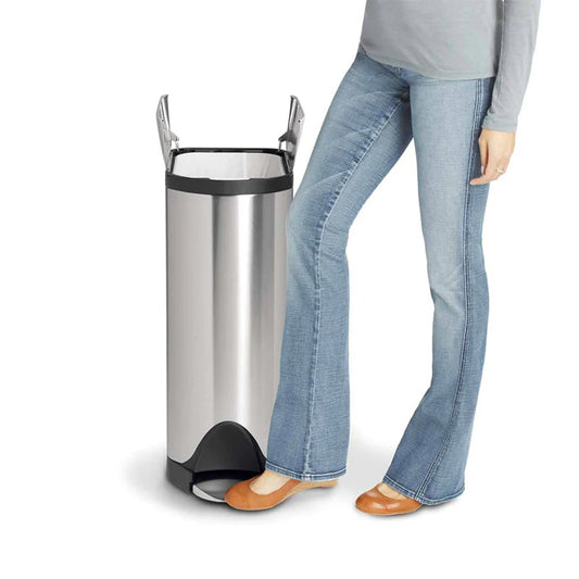 Simplehuman シンプルヒューマン バタフライ ステップ ダストボックス 30L CW1824