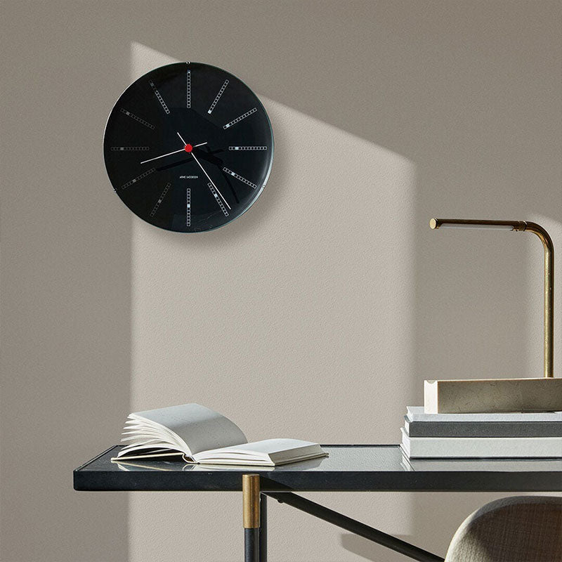 ARNE JACOBSEN WallClock Bankers BLACK ウォールクロック バンカーズ ブラック 掛け時計