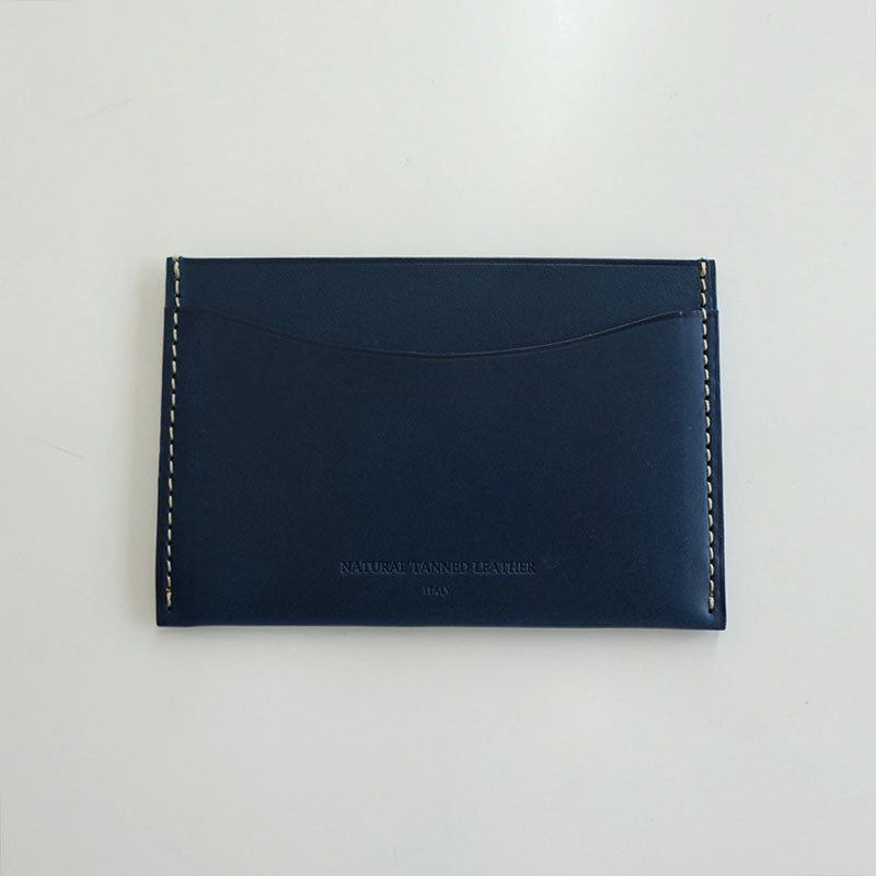 【展示品 30％OFF】 スリップオン BTシングルカードケース ブルー INL3004 本革