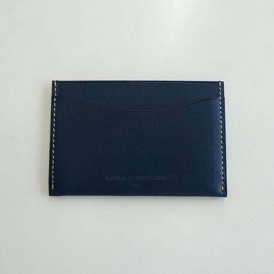 【展示品 30％OFF】 スリップオン BTシングルカードケース ブルー INL3004 本革