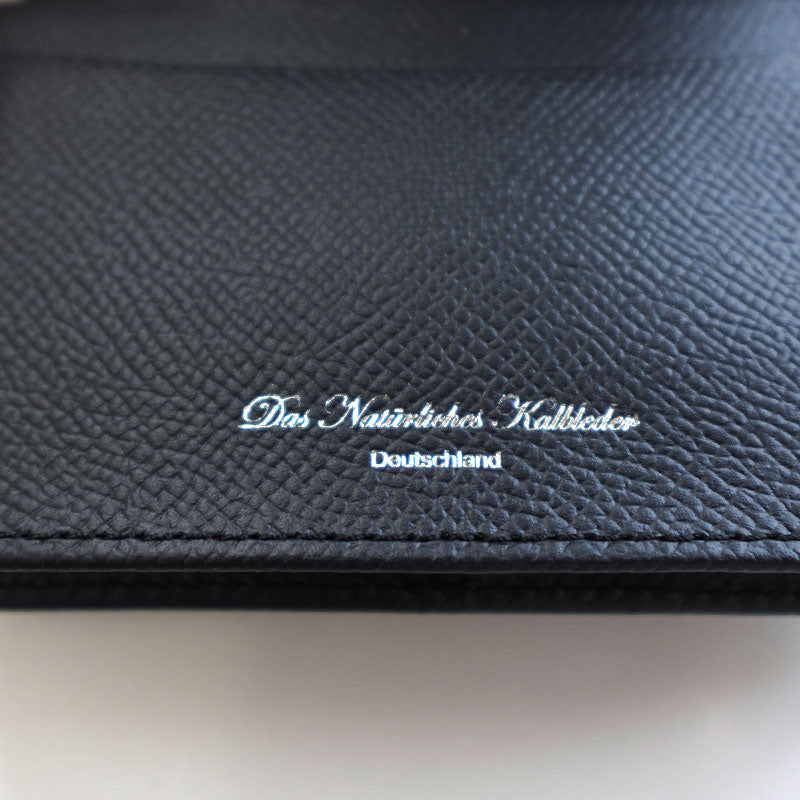 【展示品 30％OFF】 スリップオン NC通しマチ名刺入れ BK ブラック DNK-5802 本革