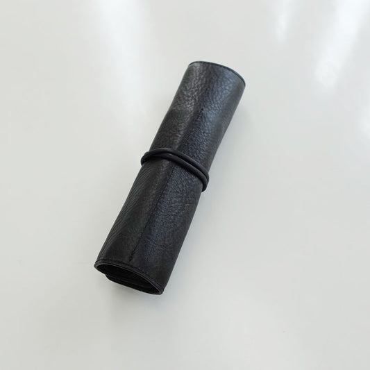 【展示品 30％OFF】 スリップオン AZ ロールペンケース ブラック IAZ-5001 本革