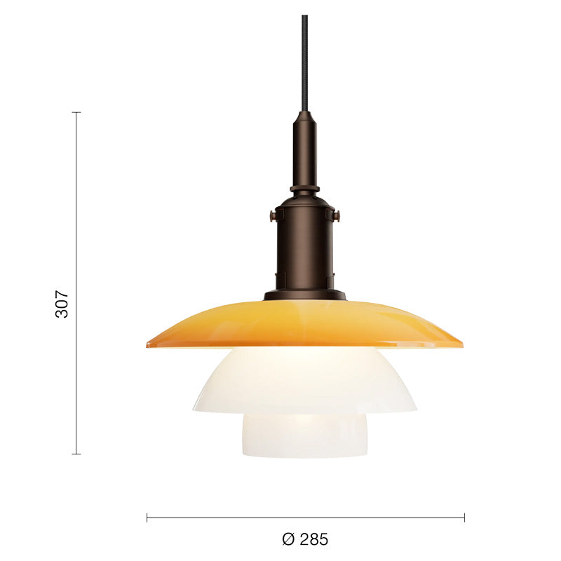 Louis Poulsen  PH 3/3 Centenary Edition (琥珀色/乳白ガラス)【お取り寄せ商品】