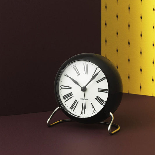 ARNE JACOBSEN TableClock ROMAN BLACK テーブルクロック ローマン ブラック 目覚まし時計 置時計