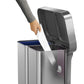 Simplehuman シンプルヒューマン レクタンギュラー ステップダストボックス 58L CW2025 シルバー 分別レクタンギュラーステップカン