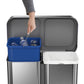 Simplehuman シンプルヒューマン レクタンギュラー ステップダストボックス 58L CW2025 シルバー 分別レクタンギュラーステップカン