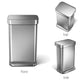 Simplehuman シンプルヒューマン レクタンギュラー ステップダストボックス 45L CW2024 / CW2027