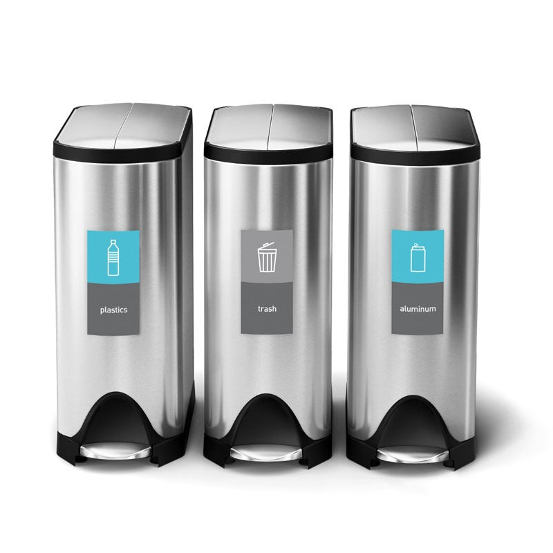 Simplehuman シンプルヒューマン バタフライ ステップ ダストボックス 40L CW2017