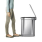 Simplehuman シンプルヒューマン スリム ステップダストボックス 45L CW2044 ステンレス スリムステップカン