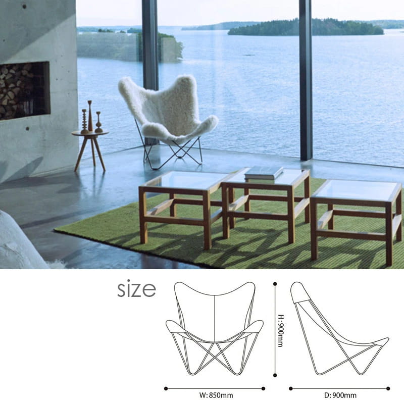 BKF CHAIR ICELAMD MARIPOSA/ビーケーエフチェア アイスランド マリポサ アイスランドシープスキン CUERO KBFチェア【お取り寄せ商品】
