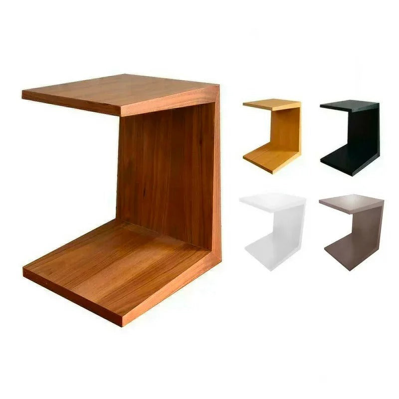 mmisオリジナル コの字型 サイドテーブル チャコールブラウンマット