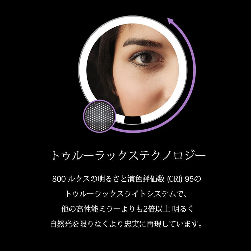 Simplehuman シンプルヒューマン センサーミラー ミニ 拡大率10倍 ステンレス ST3004 / ローズゴールド ST3010 ライティングミラー 充電式