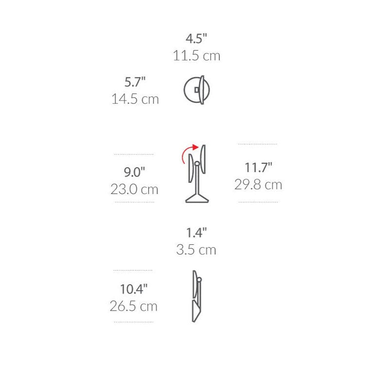 Simplehuman シンプルヒューマン センサーミラー ミニ 拡大率10倍 ステンレス ST3004 / ローズゴールド ST3010 ライティングミラー 充電式