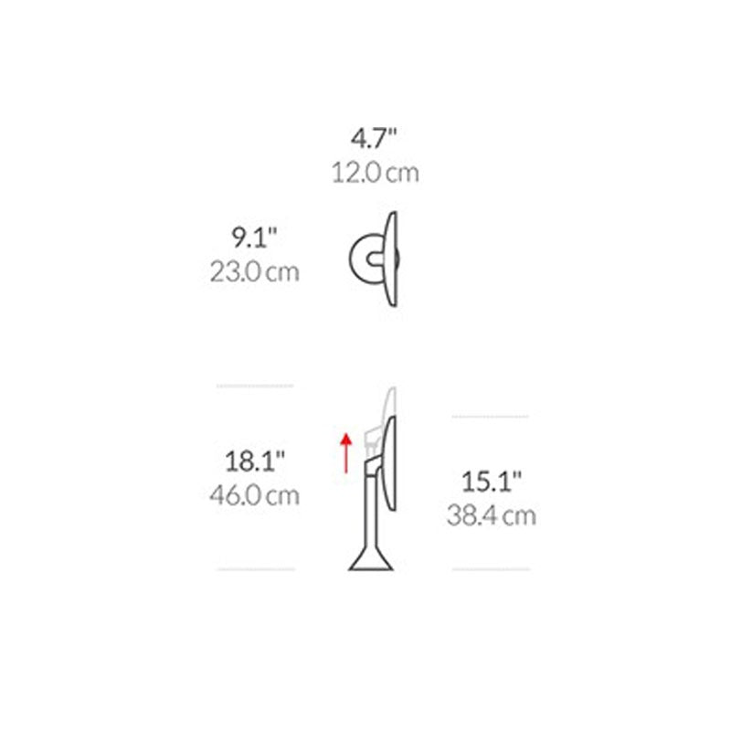 Simplehuman シンプルヒューマン センサーミラー ブライトネスタッチコントロール 拡大率5倍 ホワイト ST3054 / ローズゴールド ST3053 ライティングミラー 充電式