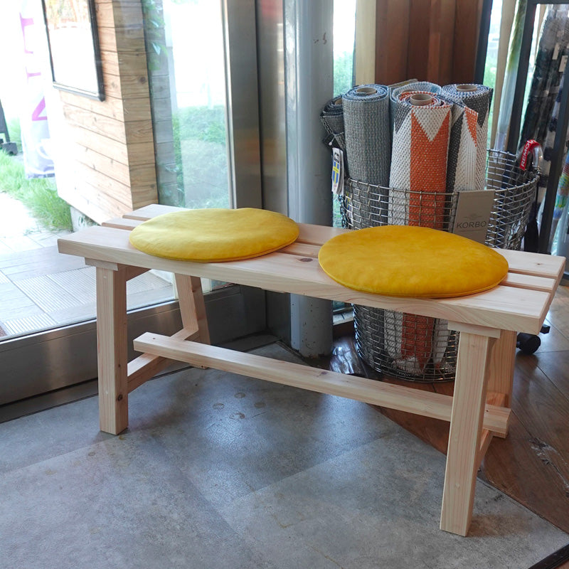 mmis フランス製生地の チェアクッション シートクッション ラウンド型 φ35 casamans生地使用 選べるカラー 日本製のコピー