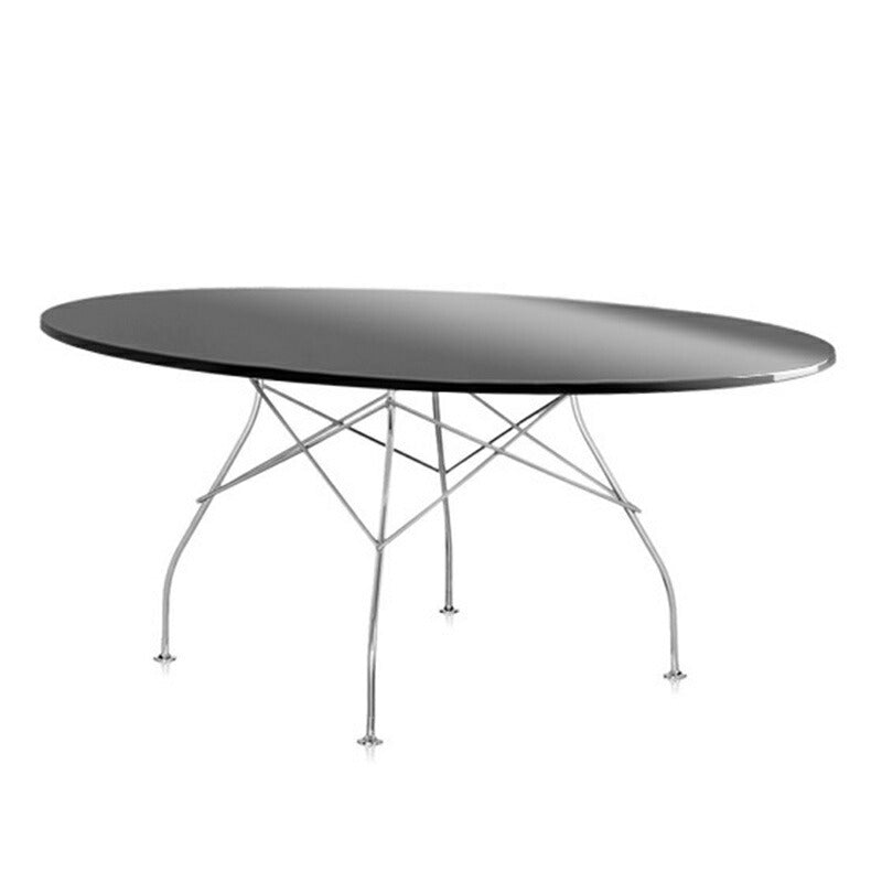 正規代理店 Kartell カルテル GLOSSY グロッシー オーバル194 ガラストップ クローム脚 K4572 開梱設置付き