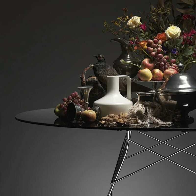 正規代理店 Kartell カルテル GLOSSY グロッシー オーバル194 ガラストップ ゴールド脚 K4579 開梱設置付き