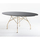 正規代理店 Kartell カルテル GLOSSY グロッシー オーバル194 ガラストップ ゴールド脚 K4579 開梱設置付き