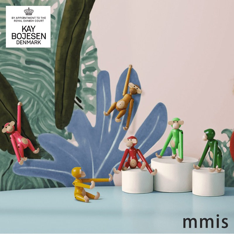 Kay Bojesen カイ・ボイスン 木製 モンキー ミニ　ピンク　ライトグリーン mmis 新生活 インテリア