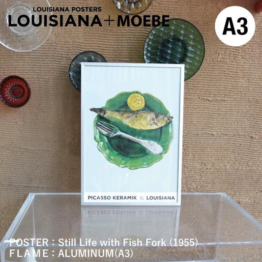 LOUISIANA Still-life with Fish Fork and Slice of Lemon / MOEBE ピカソ ポスター フレーム セットA3