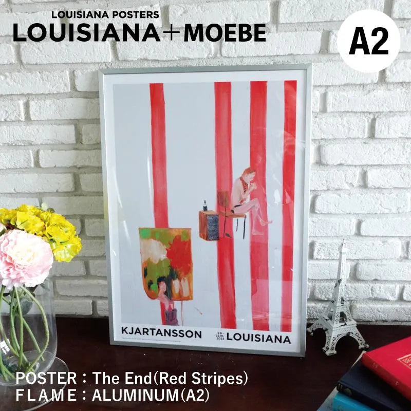 LOUISIANA The End (red stripes) / MOEBE ラグナル キアルタンソン ポスター フレーム セットA2