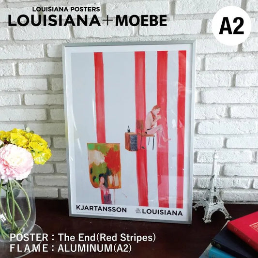 LOUISIANA The End (red stripes) / MOEBE ラグナル キアルタンソン ポスター フレーム セットA2