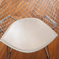 ＜イタリアオーダー＞ Harry Bertoia / ハリー・ベルトイア Diamond Chair ダイヤモンドチェア ホワイトフレーム (座面：革Cグレード)