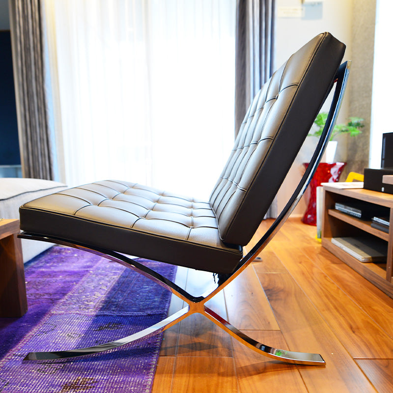1人掛けソファ Mies van der Rohe Collection Barcelona BARCELONA CHAIR 1 SEAT Leather Brown / バルセロナチェア