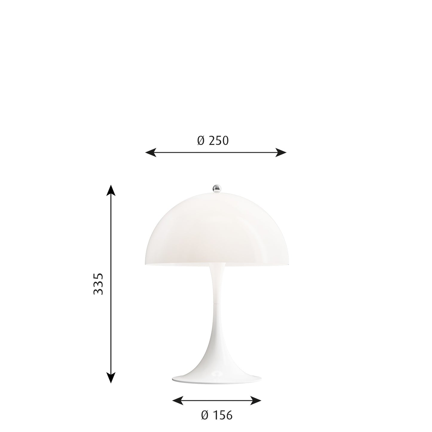 Louis Poulsen パンテラ250 テーブルランプ (オパール・ホワイト)