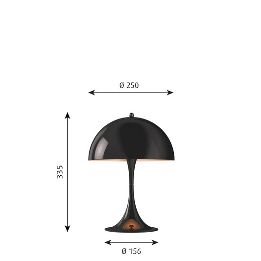Louis Poulsen パンテラ 250 テーブルランプ (ブラック)