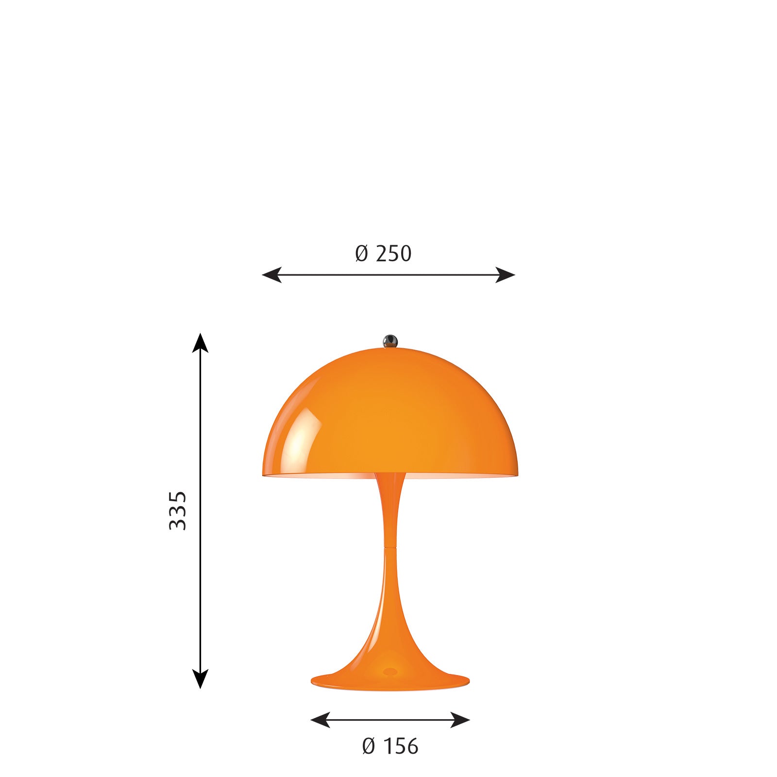 Louis Poulsen パンテラ 250 テーブルランプ (オレンジ) – エムエム