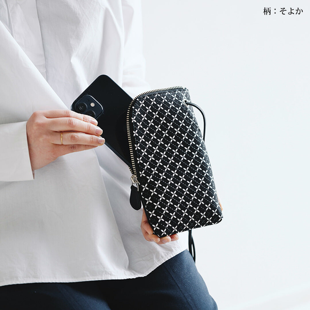 印傳屋正規品 スマホポシェット［CHEVRON-シェブロン-］定価20350円