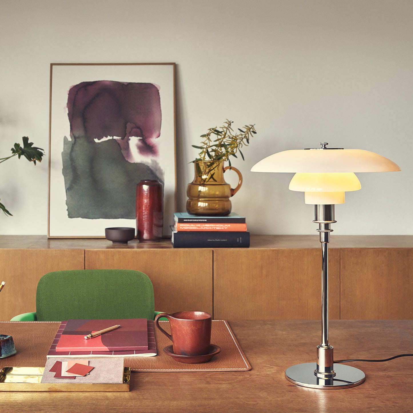 Louis Poulsen PH 3 1/2-2 1/2 グラステーブル (シルヴァー・クローム)【お取り寄せ商品】